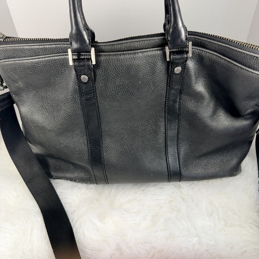 BRAHMIN BECKETT BUSINESS TOTE IN BLACK PEBBLED Leather - Picture 3 of 16
